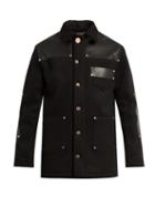 Givenchy Leather-panel Wool-blend Jacket