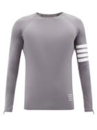 Thom Browne - Four-bar Jersey Compression Top - Mens - Grey