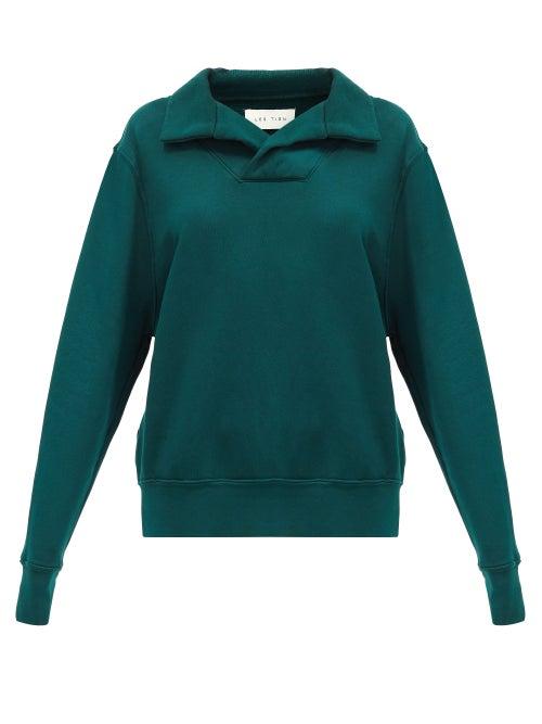 Matchesfashion.com Les Tien - Yacht Brushed-back Cotton Sweatshirt - Womens - Green
