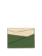 Matchesfashion.com Loewe - Puzzle Leather Cardholder - Womens - Green White