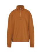 Matchesfashion.com Acne Studios - Faraz Half Zip Cotton Sweatshirt - Mens - Brown