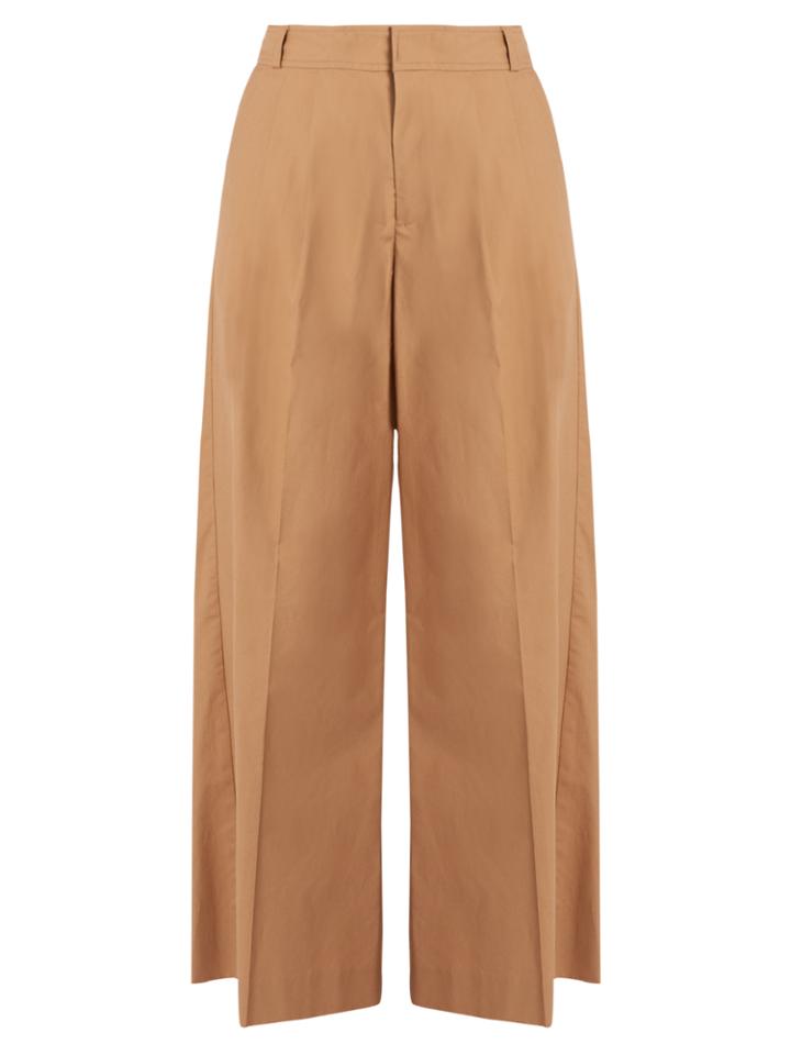 Muveil High-rise Wide-leg Cotton Trousers