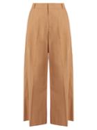 Muveil High-rise Wide-leg Cotton Trousers