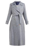 Matchesfashion.com Giuliva Heritage Collection - The Christie Lana Double Breasted Wool Trench Coat - Womens - Blue