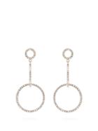 Matchesfashion.com Isabel Marant - Supra Crystal Embellished Hoop Drop Earrings - Womens - Crystal