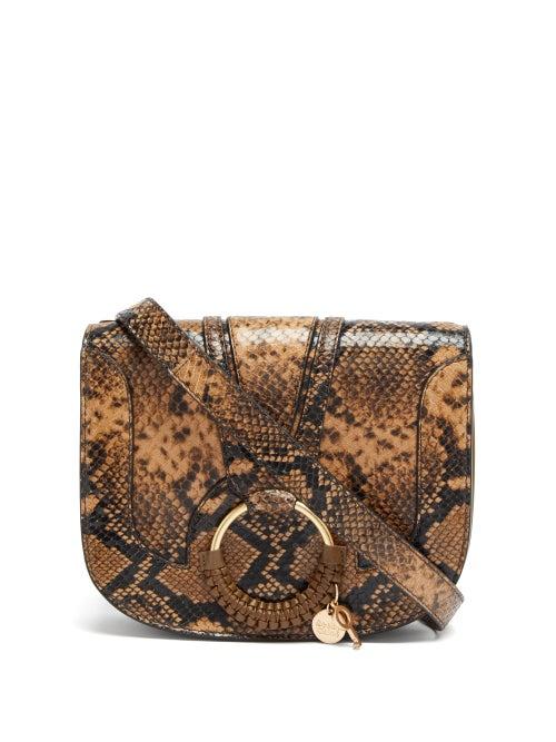 Matchesfashion.com See By Chlo - Hana Mini Python-effect Leather Cross-body Bag - Womens - Python