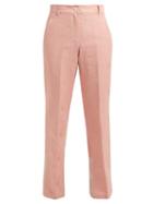 Matchesfashion.com Ann Demeulemeester - Alexa Cotton Blend Brocade Trousers - Womens - Pink