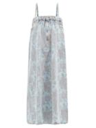Matchesfashion.com Ganni - X Levi's Rose-print Denim Midi Dress - Womens - Denim Multi