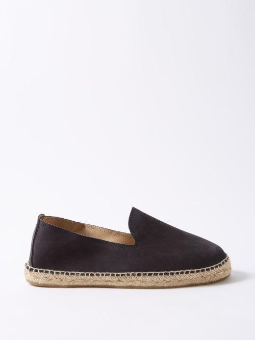 Maneb - Logo-debossed Suede Espadrilles - Mens - Blue