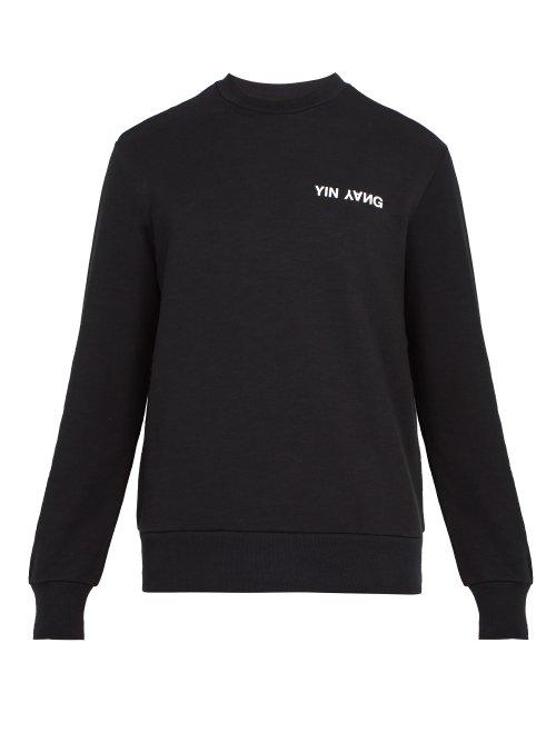 Matchesfashion.com Rag & Bone - Yin Yang Crew Neck Sweatshirt - Mens - Black