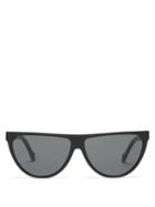 Matchesfashion.com Loewe - Flat-top Acetate Sunglasses - Womens - Black