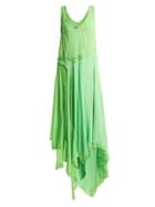 Matchesfashion.com Balenciaga - Round Neck Draped Dress - Womens - Light Green