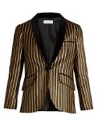 Sonia Rykiel Velvet-lapel Lam Striped Cotton-blend Jacket