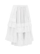 Matchesfashion.com Comme Des Garons Comme Des Garons - Ruffle Tiered Hem Cotton Skirt - Womens - White