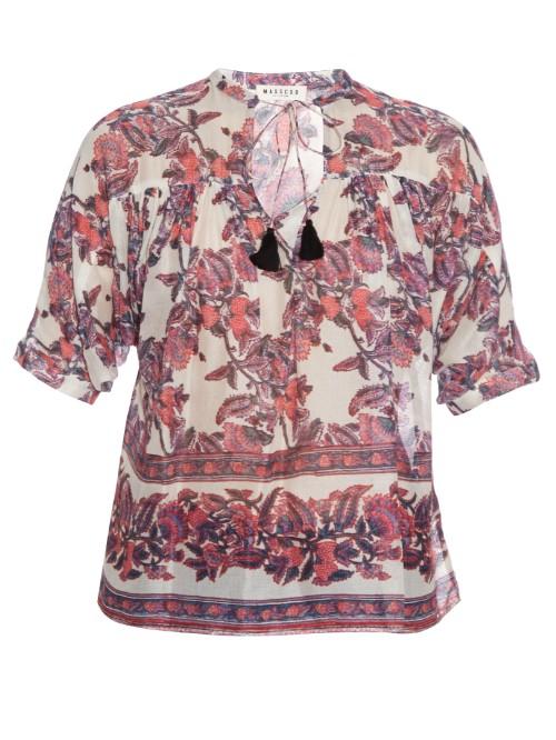 Masscob Floral-print Silk-blend Top