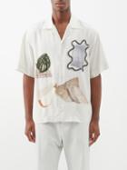 Jacquemus - Jean Printed Jacquard-voile Shirt - Mens - Black White Multi