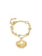 Matchesfashion.com Ellery - Crescent Sun Charm Double Chain Bracelet - Womens - Gold