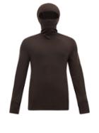 Matchesfashion.com Bottega Veneta - Masked-hood Cashmere-blend Sweater - Mens - Brown