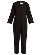 Apiece Apart Nasiria Cotton Cropped Tapered-leg Jumpsuit