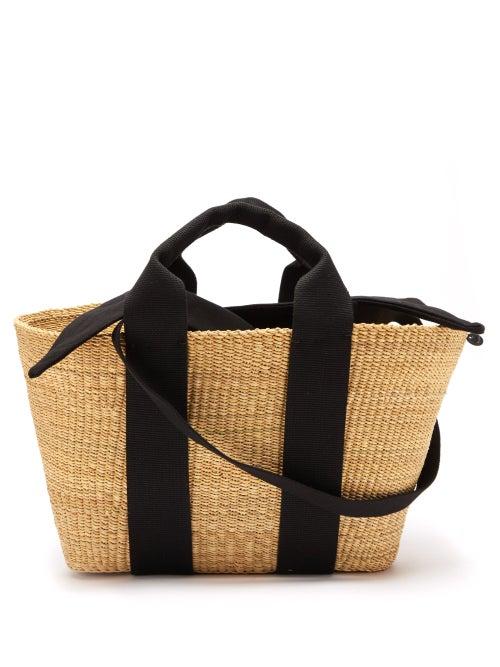 Ladies Bags Muu - George Straw Basket Bag - Womens - Black Multi