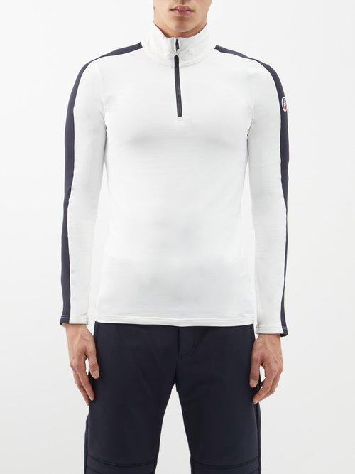 Fusalp - Alpille Iv Quarter-zip Base-layer Ski Top - Mens - Off White