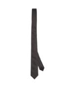 Matchesfashion.com Givenchy - Logo-jacquard Silk Tie - Mens - Black Grey