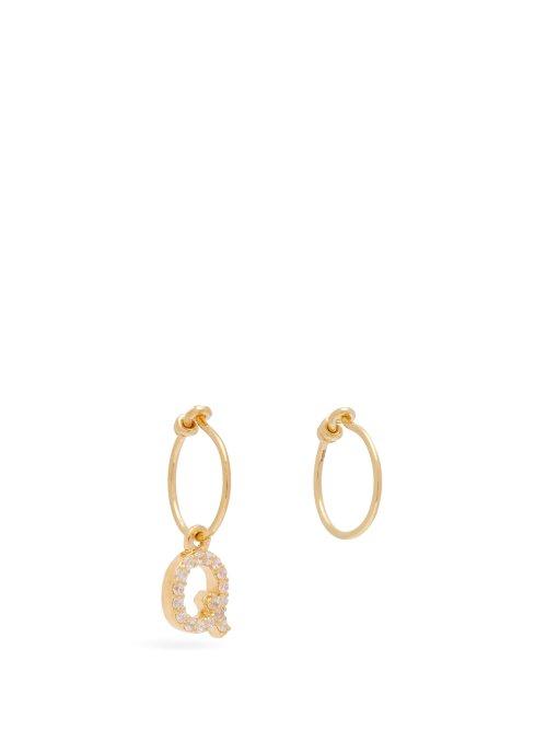 Matchesfashion.com Theodora Warre - Q Charm Gold Plated Earrings - Womens - Gold