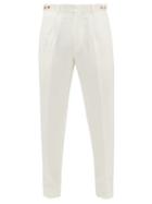 Matchesfashion.com Umit Benan B+ - Single-pleated Broadcloth Trousers - Mens - White