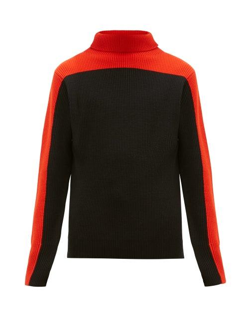 Matchesfashion.com Barena Venezia - Orpo Contrast Panel Wool Sweater - Mens - Navy Multi