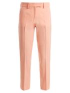 Matchesfashion.com Racil - Aries Skinny Wool Cropped Trousers - Womens - Light Pink