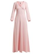 Matchesfashion.com Bella Freud - Nova Crepe Puff Shoulder Dress - Womens - Pink
