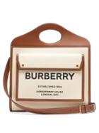 Matchesfashion.com Burberry - Logo Print Canvas Tote Bag - Womens - Cream Multi