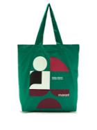 Matchesfashion.com Isabel Marant - Woom Logo Printed Shopper Bag - Womens - Green Multi