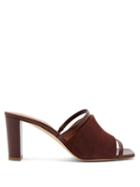 Matchesfashion.com Malone Souliers - Demi Square Toe Leather Mules - Womens - Dark Brown