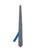 Matchesfashion.com Prada - Geometric Print Silk Twill Tie - Mens - Blue Multi