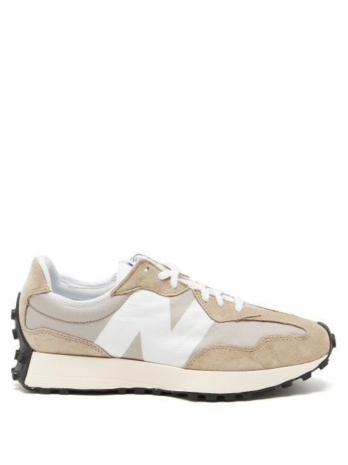 New Balance - Ms327 Nylon And Suede Trainers - Mens - Grey Multi