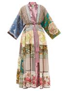 Rianna + Nina - Sequinned Patchwork Vintage-silk Wrap Coat - Womens - Multi