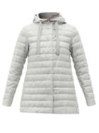 Matchesfashion.com Herno - Water-repellent Silk-blend Padded Coat - Womens - Light Grey