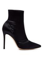 Matchesfashion.com Gianvito Rossi - Elite 100 Stretch Satin Ankle Boots - Womens - Navy