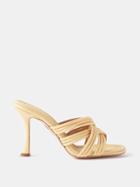 Aquazzura - Oahu 95 Raffia Mules - Womens - Natural