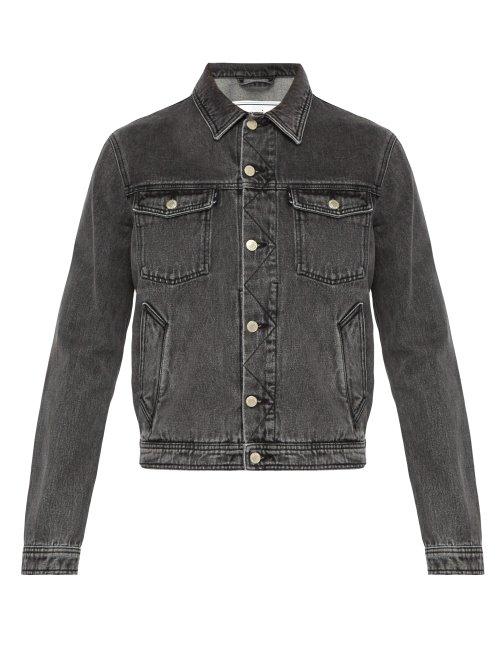 Matchesfashion.com Ami - Stonewashed Denim Jacket - Mens - Black