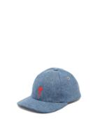 Matchesfashion.com Ami - Logo-embroidered Denim Baseball Cap - Mens - Blue