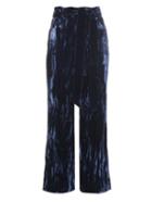 Wales Bonner Prosper Crushed-velvet Flared Trousers