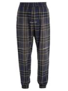 Off-white Mid-rise Checked Cotton-blend Track Pants