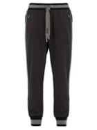Matchesfashion.com Dolce & Gabbana - Side Striped Cotton Jersey Track Pants - Mens - Grey
