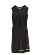 Matchesfashion.com Versace - Multi Knit Sleeveless Dress - Womens - Black Green
