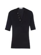 Balenciaga V-neck Heavyweight Crepe Top