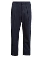Marni Wide-leg Button-cuff Cotton Cropped Trousers