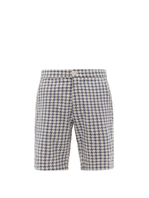 Matchesfashion.com Oliver Spencer - Ebley Cotton Shorts - Mens - Blue