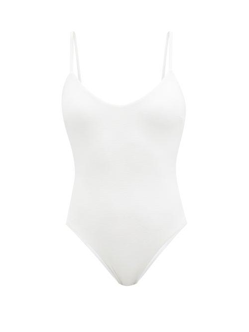 Matteau - The Scoop Textured Recycled-fibre Swimsuit - Womens - White